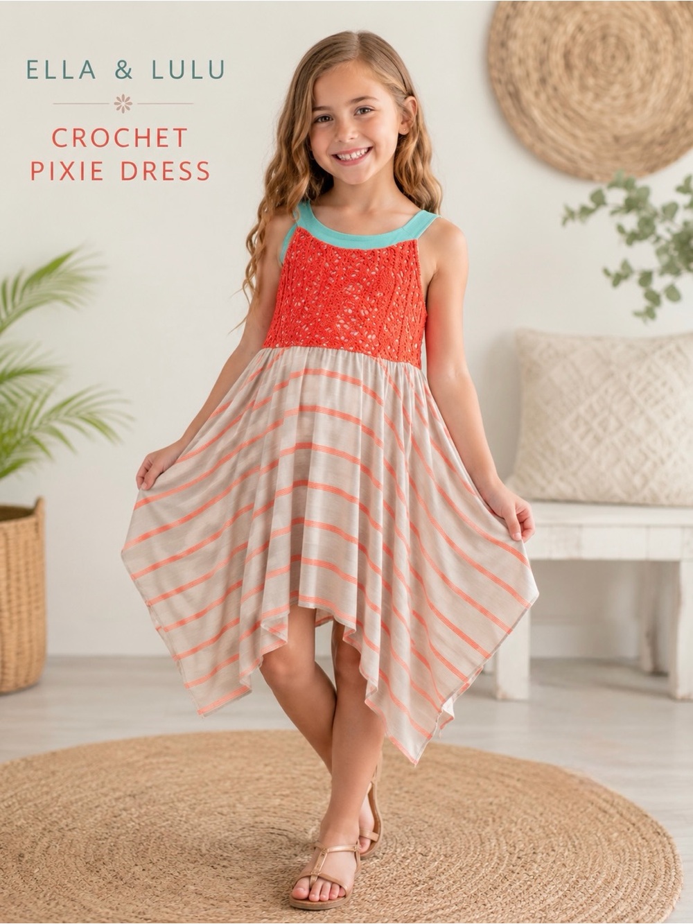 ELLA & LULU Crochet Pixie Dress